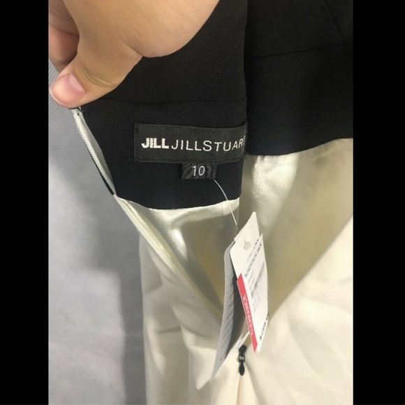 NWT Jill Jill Stuart‎ Strappy Gown Black/Ivory [SZ 10 ] - Picture 8 of 8
